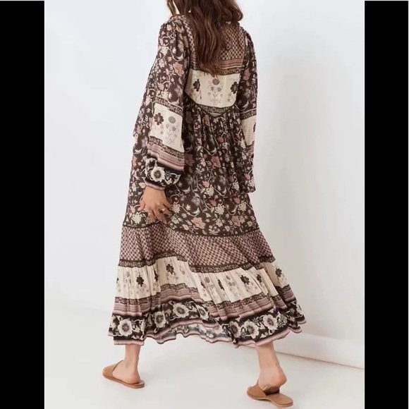 Vintage Boho Flowing Bohemian Long Shift Maxi - Picture 2 of 13